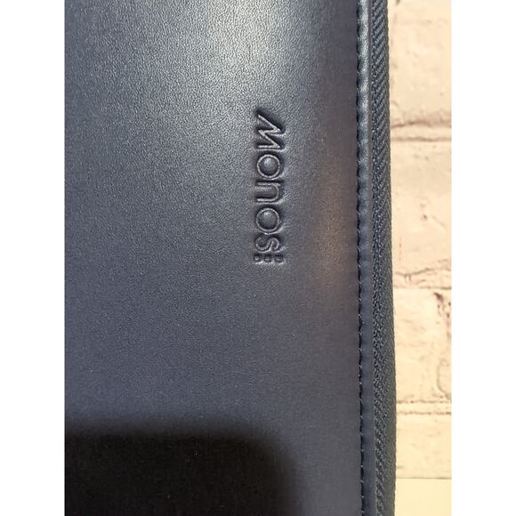 Monos Metro Classic Folio Kit in Oxford Blue Vegan Leather NWOT - Picture 2 of 13